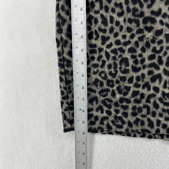 Cabi Skirt Women 6 Gray Black Leopard Print Stretch Ponte Straight & Pencil Mini - Picture 4 of 7